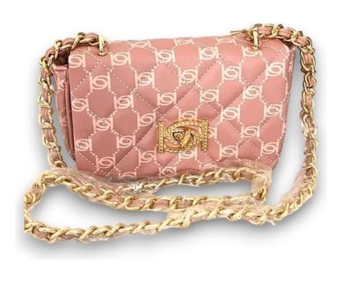 Bolsa Bebe Liv Monogram Crossbody Bandolera Al Hombro Rosa