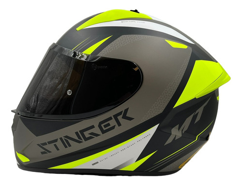 Casco Integral Mt Stinger E3 Amarillo Mate