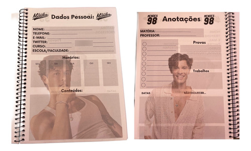 Caderno Shawn Mendes Uma Matéria A4 Preto