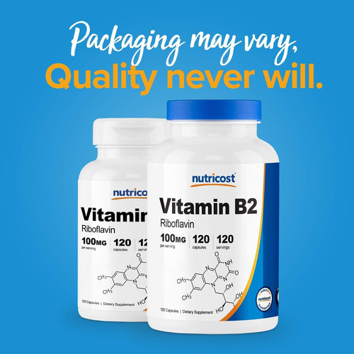 Suplemento Vitamina B2 (riboflavina) 100 Mg