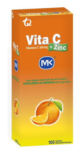 Vitamina Vita C + Zinc Mk Mastica - Unidad a $60700