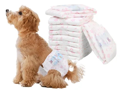 20 Pañales Desechables Para Perros Pañal Gatos Mascotas L