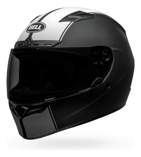 Casco Bell Qualifier Dlx Rally Matte, color mate, blanco y negro, talla 57-58
