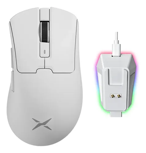 Delux M900pro Mouse Gamer Sem Fio 8000hz Paw3395 Com Dock Cor Branco - R$ 266,68