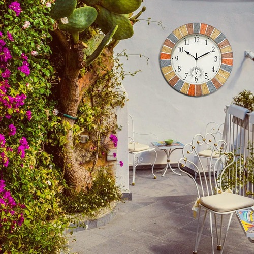 Reloj Y Termómetro Para Interiores Y Exteriores, Relojes De