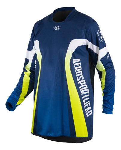 Camisa Motocross Cross Asw Image Way Azul Marinho Off Road