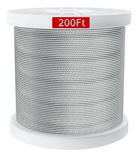 Cable De Acero Inoxidable 1/8puLG 200ft - Muzata Wr02