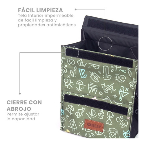 Imagen 8 de 9 de Lunchera Térmica 8 Lts Doodle Wall Chilly