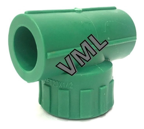 Tee Con Inserto Metalico Hembra 20 Mm X 1/2 Fusion Latyn Acabado 665 (72130201) Color Verde