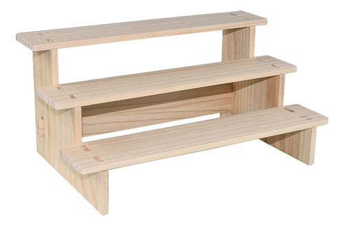 Soporte Vertical De Exhibición De Madera Para 3 Capas 30cm