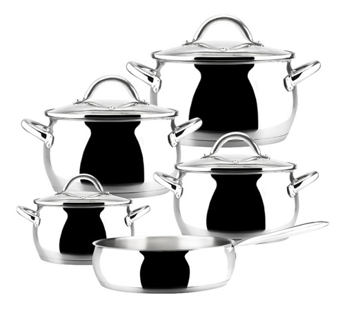 Batería De Cocina Magefesa Kuchen Acero Set 9 Piezas Acero 