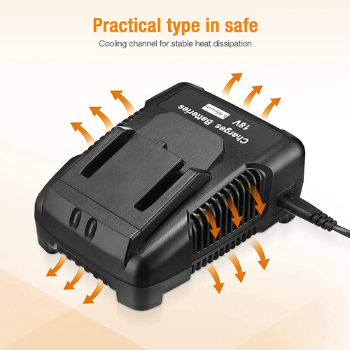 Cargador De Batería R86092 De 18 V Compatible Con Ridgid Cha