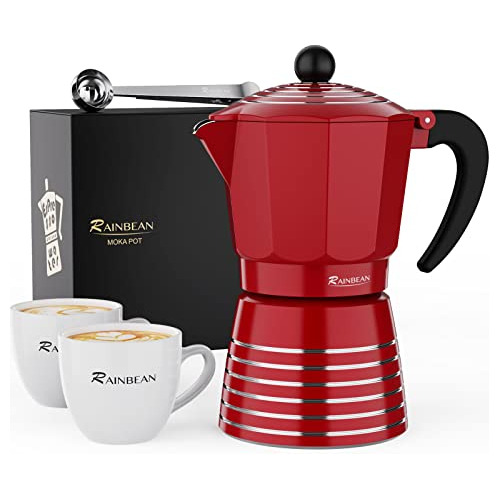 Rainbean Moka Pot - Juego De 6 Tazas, Cafetera De Café Greca