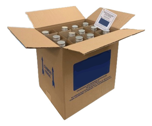 Kit C/ 12 Garrafas Vidro 700ml + 12 Tampas Rosca + 12 Lacres