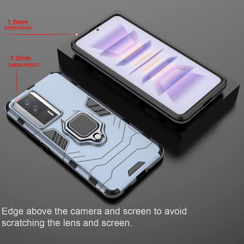 Funda Uso Rudo Carcasa Para Poco F5 Pro 5g+mica Azul Xiaomi Poco F5 Pro 5g/redmi K60 Pro/k60