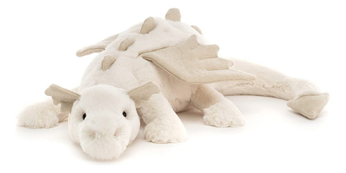 Jellycat Dragón De Nieve De Peluche, Tamaño Mediano