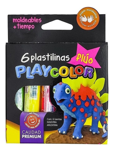 Plastilina Fluo En Blister 6 Barras Playcolor (12 Blisters)