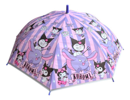 Paraguas Automático Infantil 76 Cm Kitty Kuromi Capibara Celeste Cinnamoroll