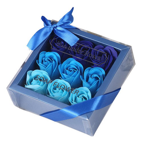 Jabón Perfumado Con Caja De Regalo Regalo Degradado Azul