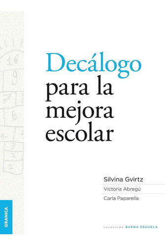 Libro: Decálogo Para La Mejora Escolar, El (edición En)