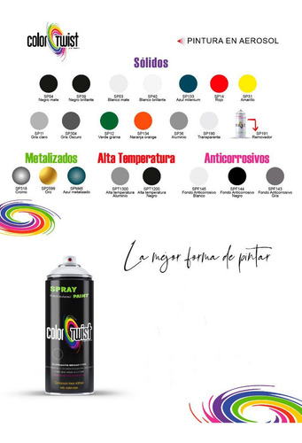 Pintura En Spray Color Twist Sólidos Verde Grama 400 Ml