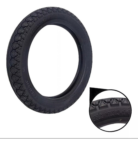 Pneu Traseiro 80/100-14 Tiger Biz Pop Technic 49l C/c