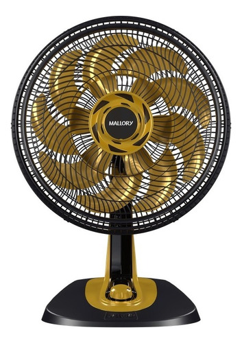 Ventilador De Mesa Neo Air 15 Com 15 Pás 40cm Mallory 110v Estrutura Preto Pás Preto/Dourado Diâmetro 40 cm