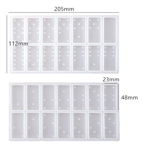 Moldes De Resina Domino Molde De Silicone Fundição Epóxi Zer