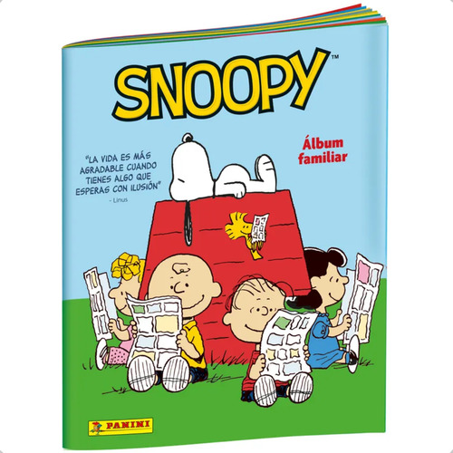 Kit 25 Figurinhas Do Álbum Snoopy 75 Anos (5 Envelopes)