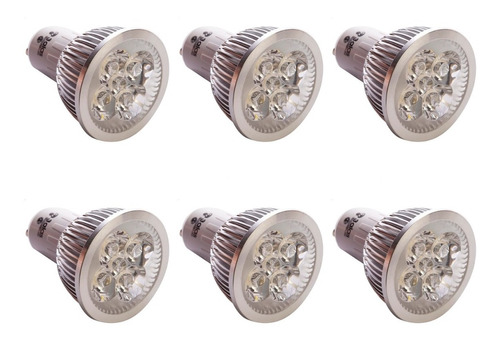 Lámparas Led Gu10 5w Blanco Frio Pack X6