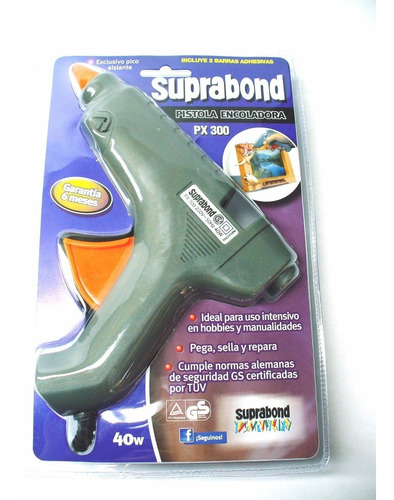 Pistola Encoladora De Silicona Suprabond Px-300 40 W.