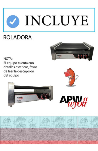 Maquina Para Hot Dogs + Roladora Oferta Barato Uso Rudo