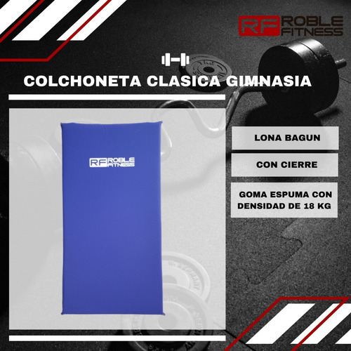 Imagen 4 de 8 de Colchoneta Gimnasia 95 X 50 X 5 Lona Ambas Caras Yoga Gym