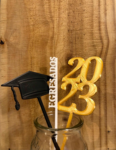 Souvenirs Egresados 3d Cake Topper Pack De 10