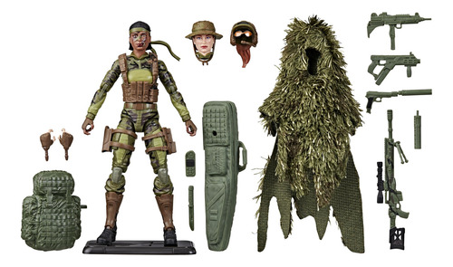 G.i. Joe Francotirador 6 Con Traje Ghillie Y 19 Accesorios