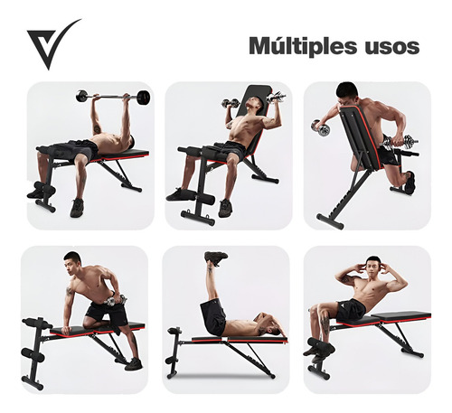 Banco De Pesas Plegable Para Ejercicio Ajustable Multiusos