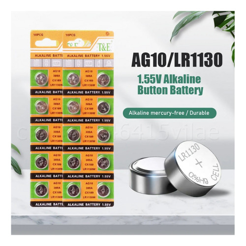Pilas Baterias Ag10 Lr1130 Lr1130h 389a