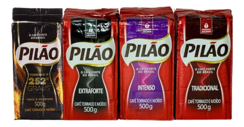 Kit C/ 8 Pacotes De Café Pilão 500 G A Vácuo