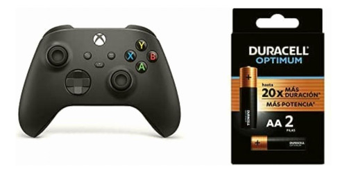 Control Inalámbrico Xbox Carbon Black + 2 Pilas Aa Duracell