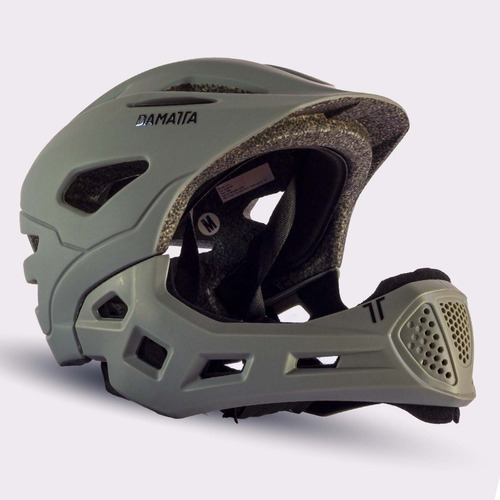 Capacete Bike Infantil Full Face - Cinza - Damatta Tamanho M