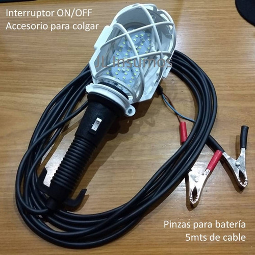 Imagen 2 de 2 de Lampara Portatil Led 12v 5mts Luz Fria