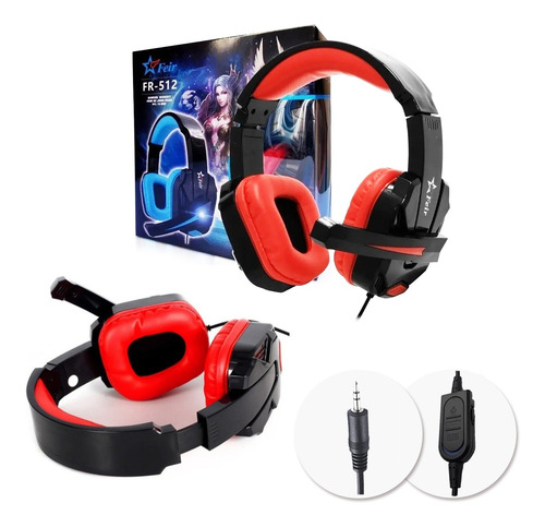 Imagem 2 de 7 de Headset Fone Gamer Ps4 Xbox One Pc Not Microfone Fr-512