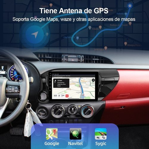 Auto Estéreo Para Toyota Hilux 2016-2022 Cámara Gps Bt
