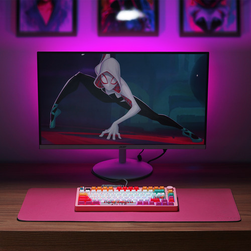 Teclado Mêcânico Premium de Alumínio RGB Adamantiun Akira Vibrant Spectrum Pbt 75% Switch Racoon