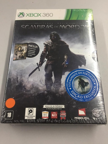 Sombras De Mordor Xbox 360 + Senhor Dos Aneis Lacrado