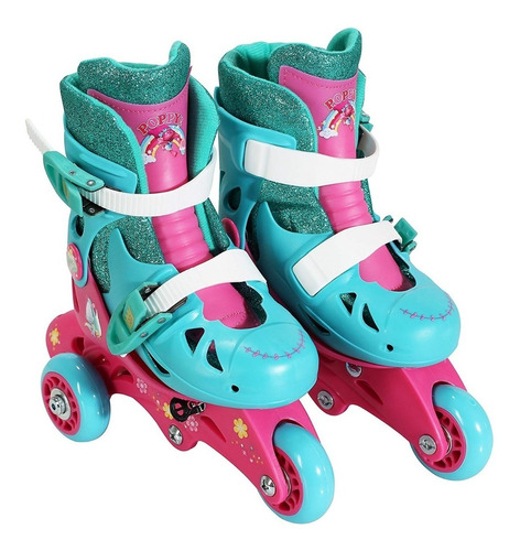 Infantil Rosa 2 En 1 Niña Talla 6-9 Patines Ajustables 3año+