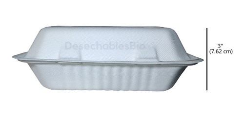 Imagen 4 de 5 de 50 Contenedores Almeja 9x6x3 Biodegradable Bagazo De Caña
