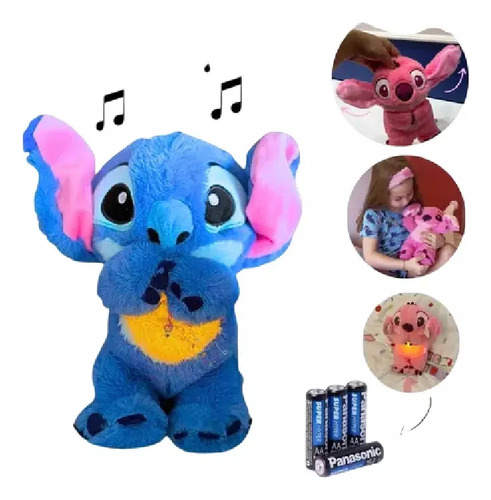 Peluche Stitch Que Alivia Con Luz, Sonido Y Respiración
