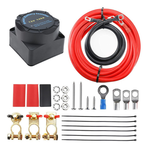 Patioer Kit Aislamiento Bateria Dual 12 V 140 Amperio Cable