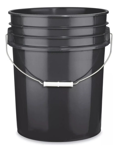 Cubeta Color Negra Con Tapa 19 Lts